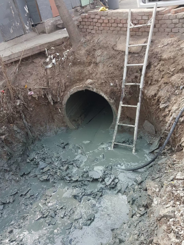 齐干却勒街道管道清洗